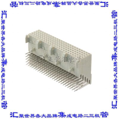 5223008-4 背板连接器120POS插座母插口5排2mm板边缘通孔直角天然