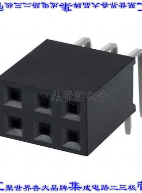 PPTC032LJBN-RC 针座连接器6POS插座2排2.54mm母形插口通孔直角锡
