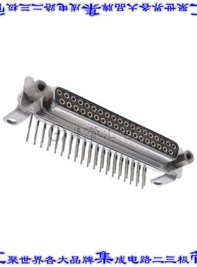 DCMD37SJF225 连接器37POS插座母插口2排D-Sub面板安装通孔直角