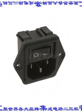 1609112-3 电源接入连接器3POS插座公插片模块IEC320-C14面板安装