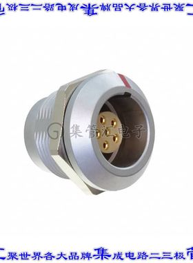 FLKD-06EGFS-GCP-001 圆形连接器6POS插座母插口焊杯镀金面板安装