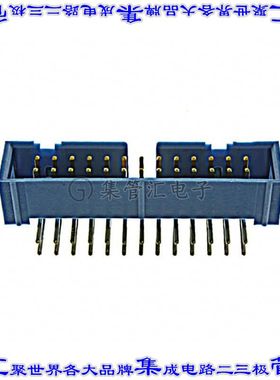 2-1761605-9 针座连接器26POS接头2排2.54mm公形插针通孔直角镀金