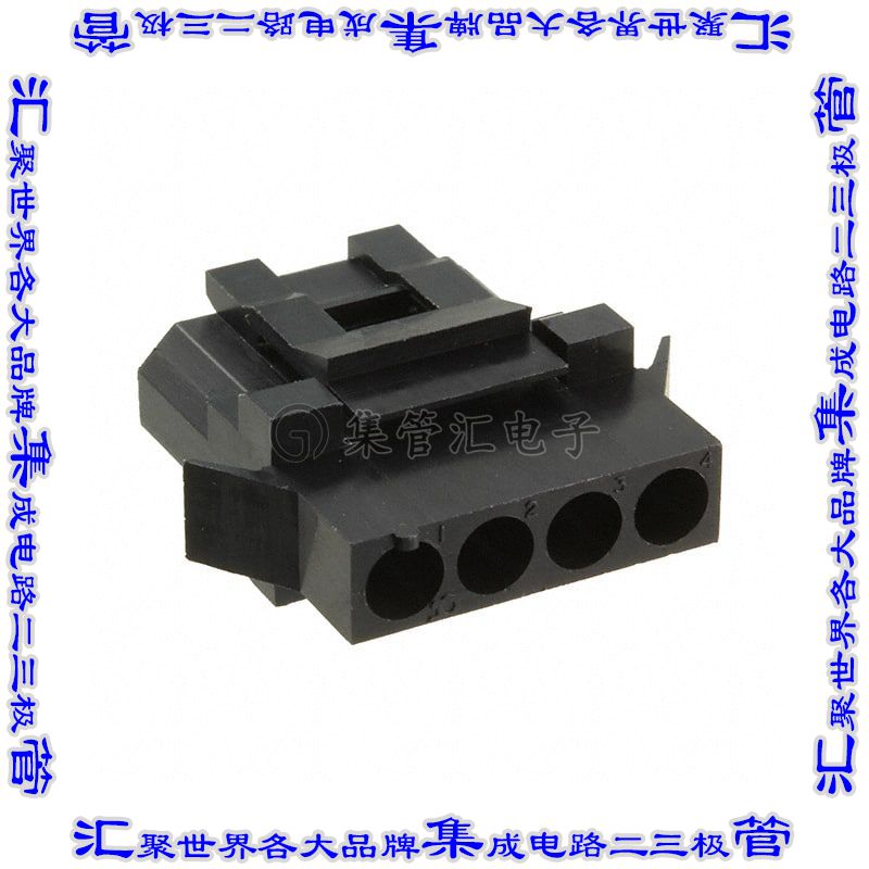 TST04RA00 矩形连接器外壳4POS插座5.08mm黑色面板安装