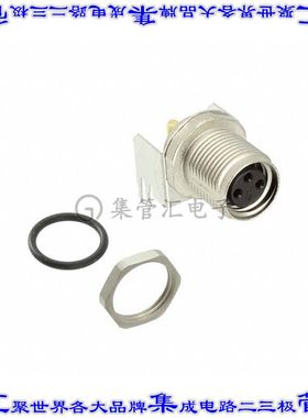 2-2172091-2 圆形连接器3POS插座母插口焊接镀金面板安装通孔直角