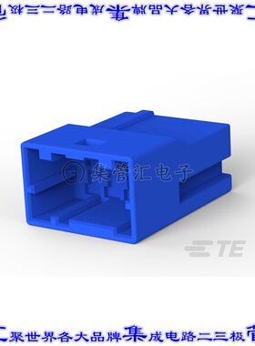 2-1903393-3 矩形连接器外壳4POS插座2.5mm母形插口蓝色自由悬挂