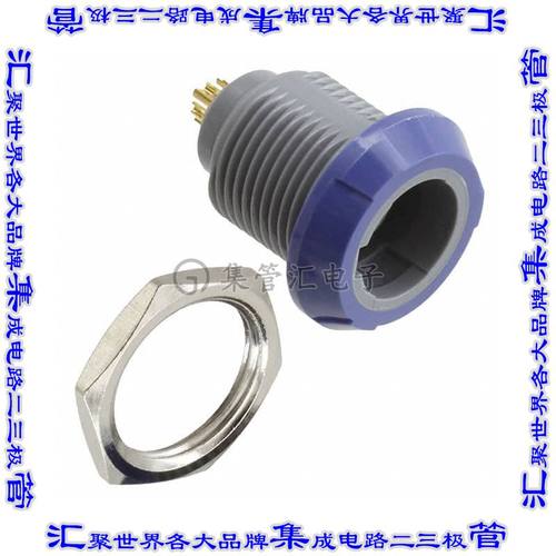 PLB4G620007 圆形连接器7POS插座母插口焊杯镀金面板安装