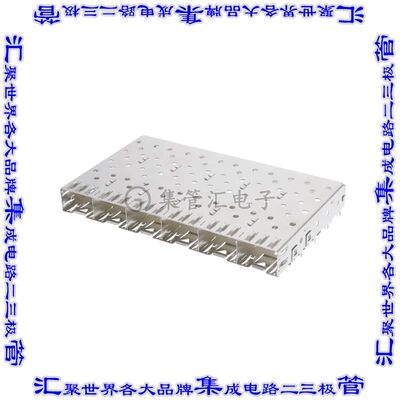 1761015-3 插拔式连接器机架成组(1 x 6)SFP通孔直角压配