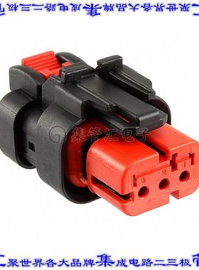 776523-1 矩形连接器外壳3POS插头4.5mm母形插口黑色自由悬挂