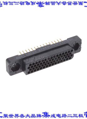 HDB-M4-060M242X 背板连接器60POS插座母插口6排1.78mm通孔黑色