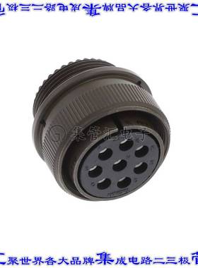 10-069522-23S 圆形连接器8POS插座母插口焊杯银面板安装