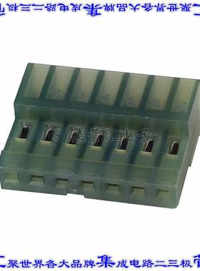 3-640443-7 矩形连接器7POS插座2.54mm母插口绿色IDC锡自由悬挂直