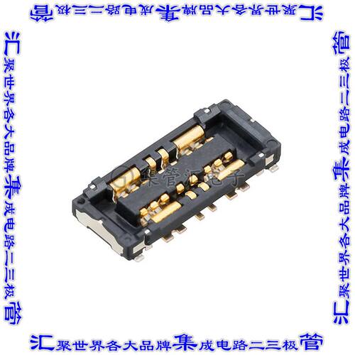 AXF382700A 板对板连接器8POS插口中央触点带2排表贴SMD镀金