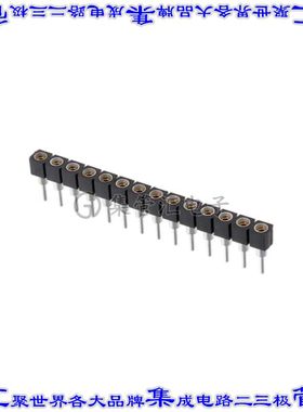 SS-114-S-2 针座连接器14POS插座2.54mm母形插口通孔直针镀金