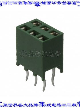 215309-3 针座连接器6POS插座2排2.54mm母形插口通孔直针镀金