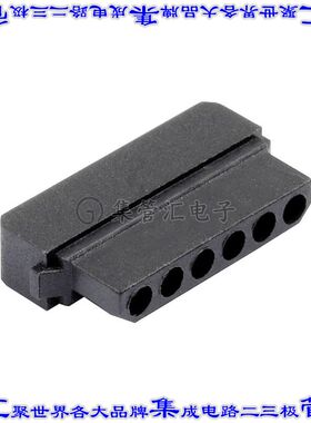 M80-1010698S 矩形连接器外壳6POS插座2mm母形插口黑色自由悬挂