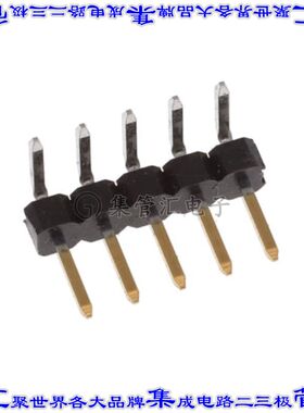 2842124-5 针座连接器5POS分离式2mm公形插针通孔直角镀金