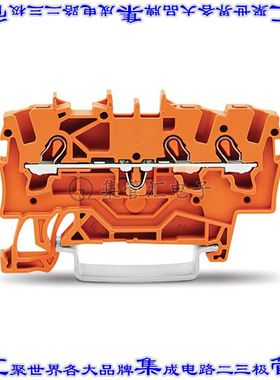 2001-1302 端子块连接器3POS馈通式4.2mm橙色14-22AWG