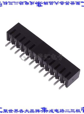 1-2213933-2 端子块连接器12POS接头公引脚带罩3.5mm黑色90DEG表