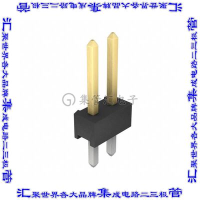 5-146252-1 针座连接器2POS分离式2排公形插针通孔直针镀金