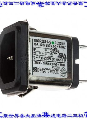 2-6609987-1 电源接入连接器3POS插座公型片状插脚IEC320-C14面板