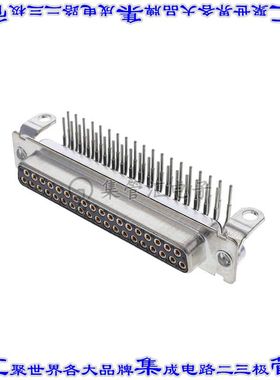 DCMP37SJA197 连接器37POS插座公引脚2排D-Sub面板安装通孔直角