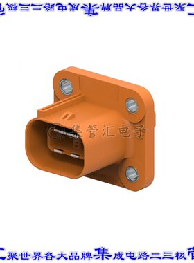 1-2103124-5 矩形连接器4POS接头10.4mm母插口橙色压接银自由悬挂