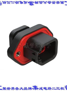 ATP04-6P-PM06ECBK 矩形连接器外壳6POS插座2排公形引脚黑色面板