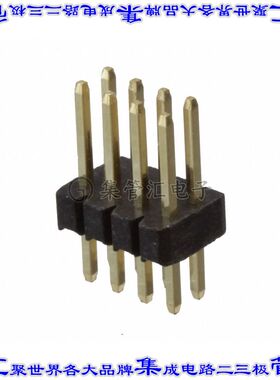 62200821121 针座连接器8POS接头2排1.27mm公形插针通孔直针镀金
