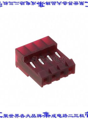 MTD-B-04-C-2 矩形连接器4POS插座3.96mm母插口红色IDC锡自由悬挂