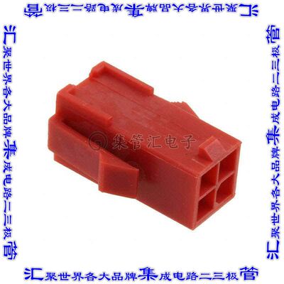 1-172159-2 矩形连接器外壳4POS插座2排4.14mm红色面板安装