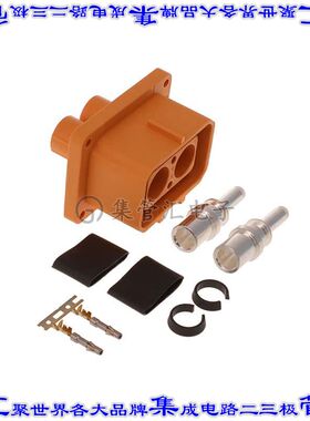 ELRA2Z25 矩形连接器2POS插座16mm公引脚橙色压接面板安装