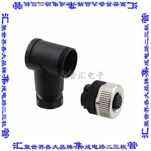 1404423 圆形连接器12POS插座母插口焊杯镀金自由悬挂直角