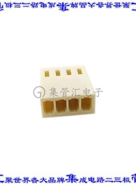 MTA-04 矩形连接器外壳4POS插座2.54mm母形插口白色自由悬挂