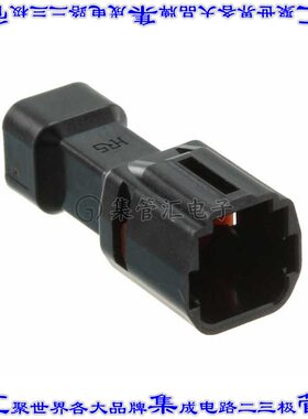 DF62W-4EP-2.2C 矩形连接器外壳4POS插头2排2.2mm公形引脚黑色自