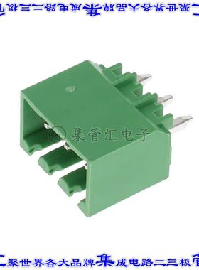 EL031252000AG 端子块连接器3POS接头公引脚带罩3.5mm绿色垂直通