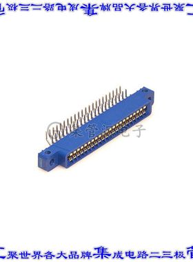 EBC22DRAS 卡边缘连接器44POS母头2排2.54mm蓝色镀金