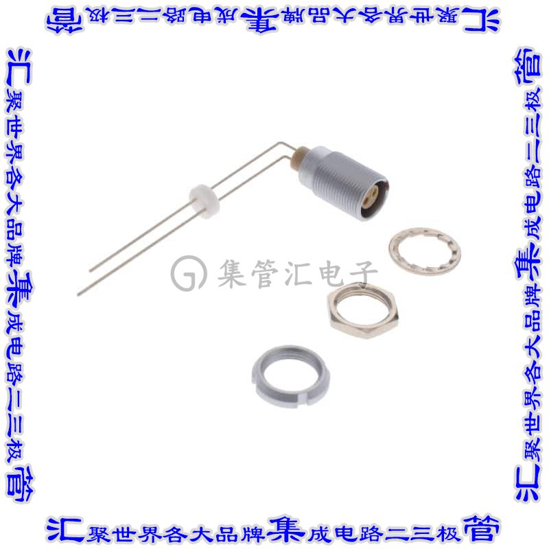 ECG.0B.302.CLV 圆形连接器2POS插座母插口焊接镀金面板安装通孔