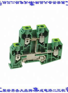 1415470000 端子块连接器4POS接地地面9.9mm绿色黄色6-18AWG