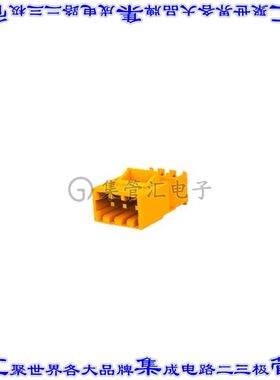 3-644812-3 矩形连接器3POS插头3.96mm公引脚橙色IDC镀金自由悬挂