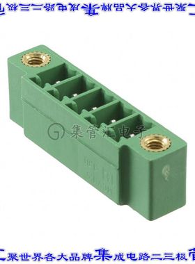 1830622 端子块连接器5POS接头公引脚带罩3.81mm绿色垂直通孔