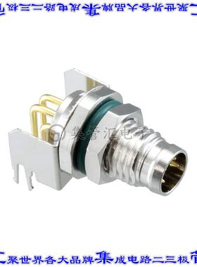 M8S-04PMMR-SF8001 圆形连接器4POS插头公引脚焊接镀金面板安装通