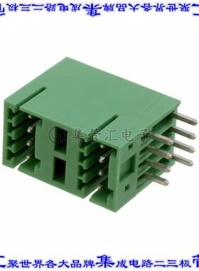 1894820 端子块连接器8POS接头公引脚带罩2排2.5mm绿色90DEG通孔