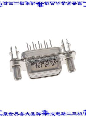 DEV09S364GTLF 连接器9POS插座母插口2排D-Sub通孔