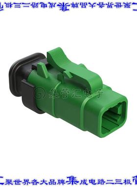 ATM06-4S-SR01GN 矩形连接器外壳4POS插头2排母形插口绿色自由悬