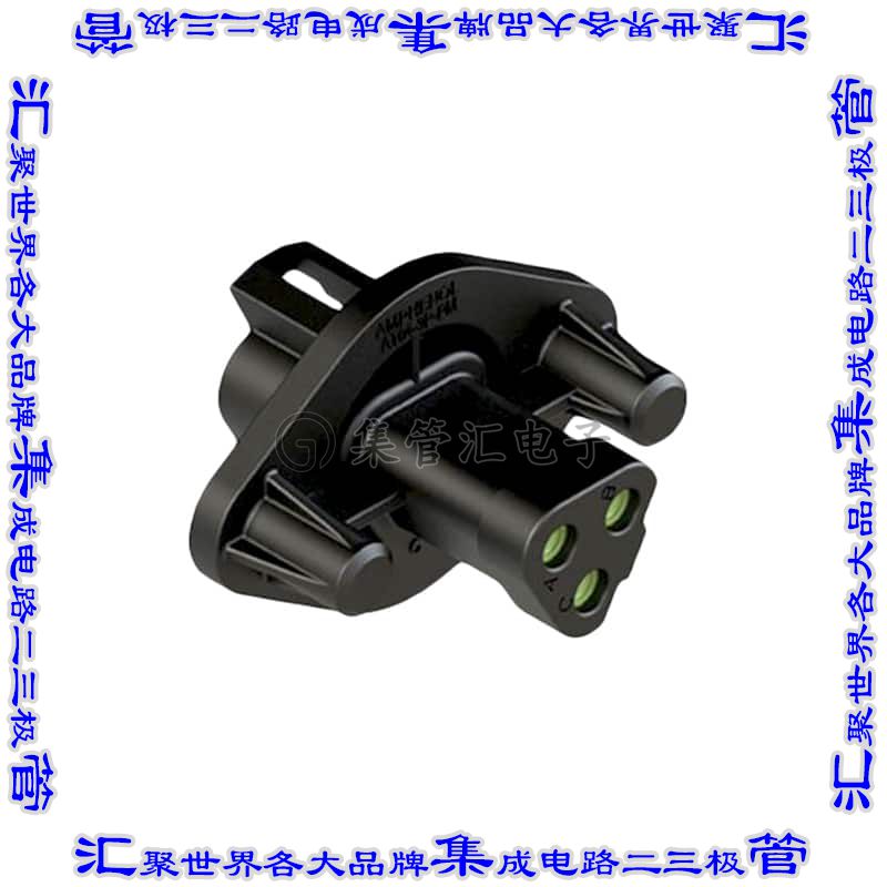 AT04-3P-PM14 矩形连接器外壳3POS插座公形引脚黑色面板安装