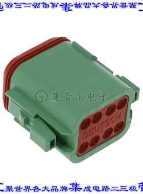 DT06-08SC-P012 矩形连接器外壳8POS插头2排母形插口绿色自由悬挂