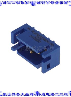 PLB3W3M300A1/AA 背板连接器3POS接头公引脚2排5mm通孔蓝色