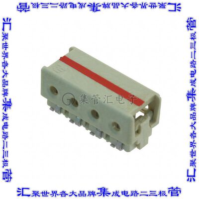 3-2106431-4 连接器4POS单条导线4mm表面贴装直角IDC24AWG天然色