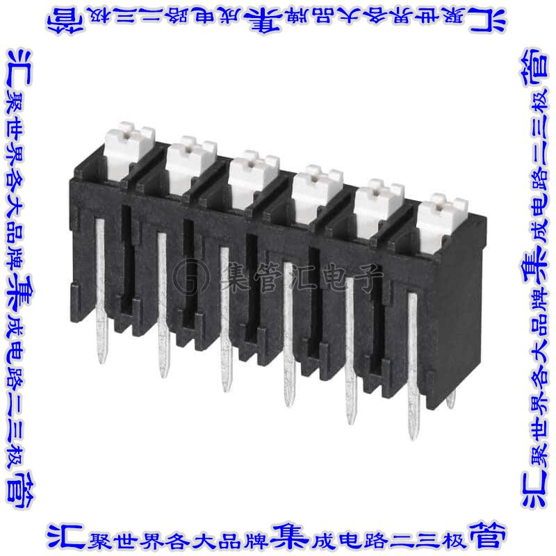TBLH10V-500-06BK 线对板连接器6POS接线端子5mm通孔垂直带板