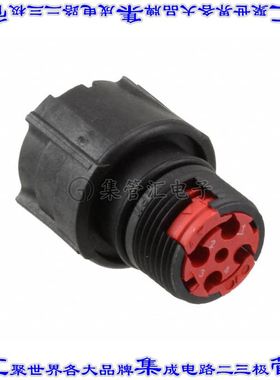 CL1P1101 圆形连接器4POS插头外壳用于公插针黑色自由悬挂耦合螺